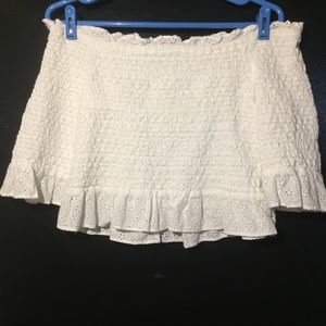 Stretchy white crop top